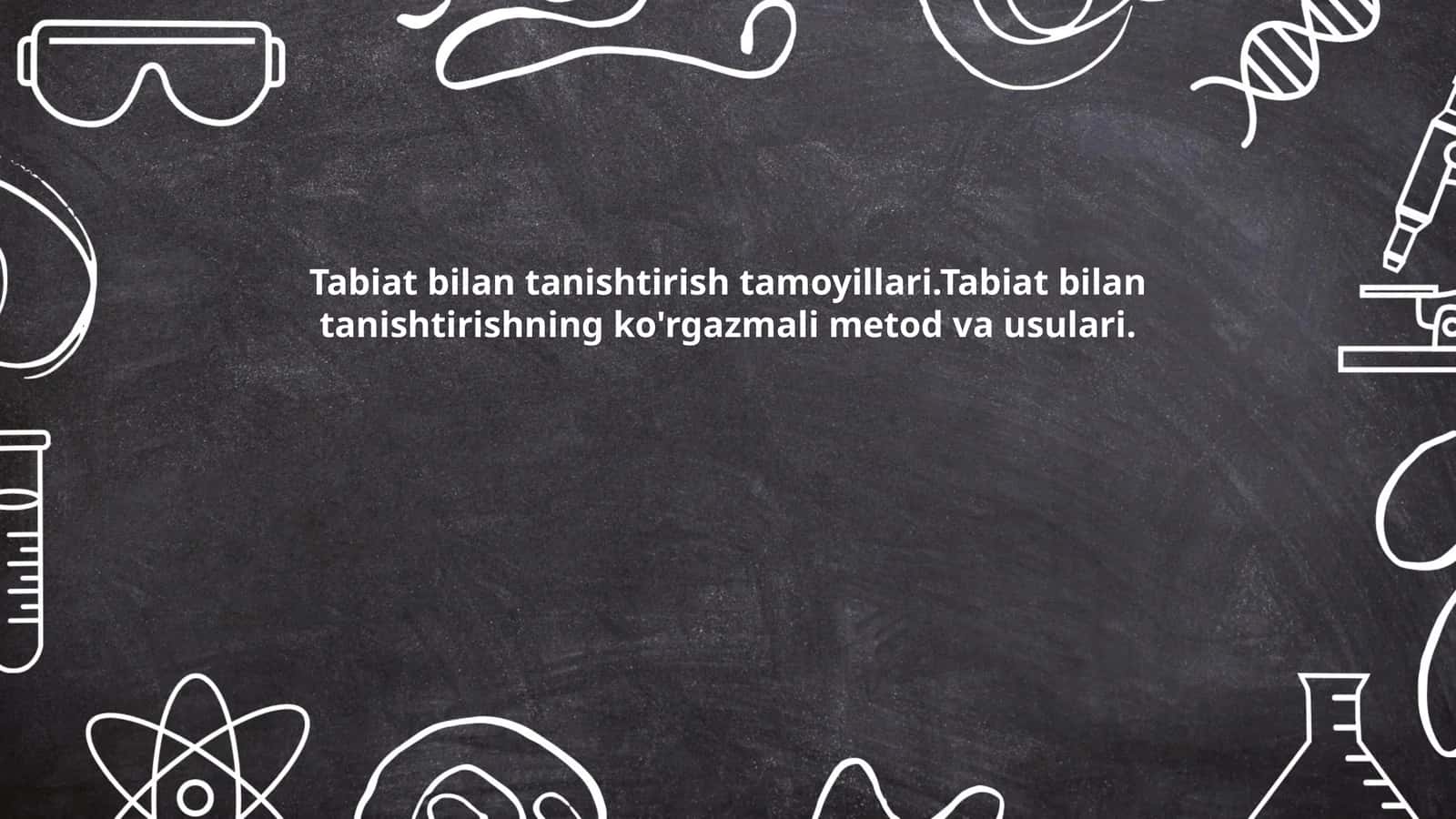 Tabiat bilan tanishtirish tamoyillari