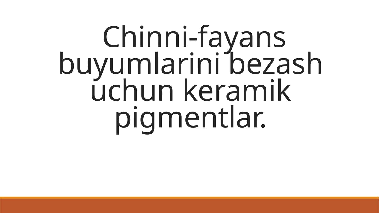Keramik pigmentlar