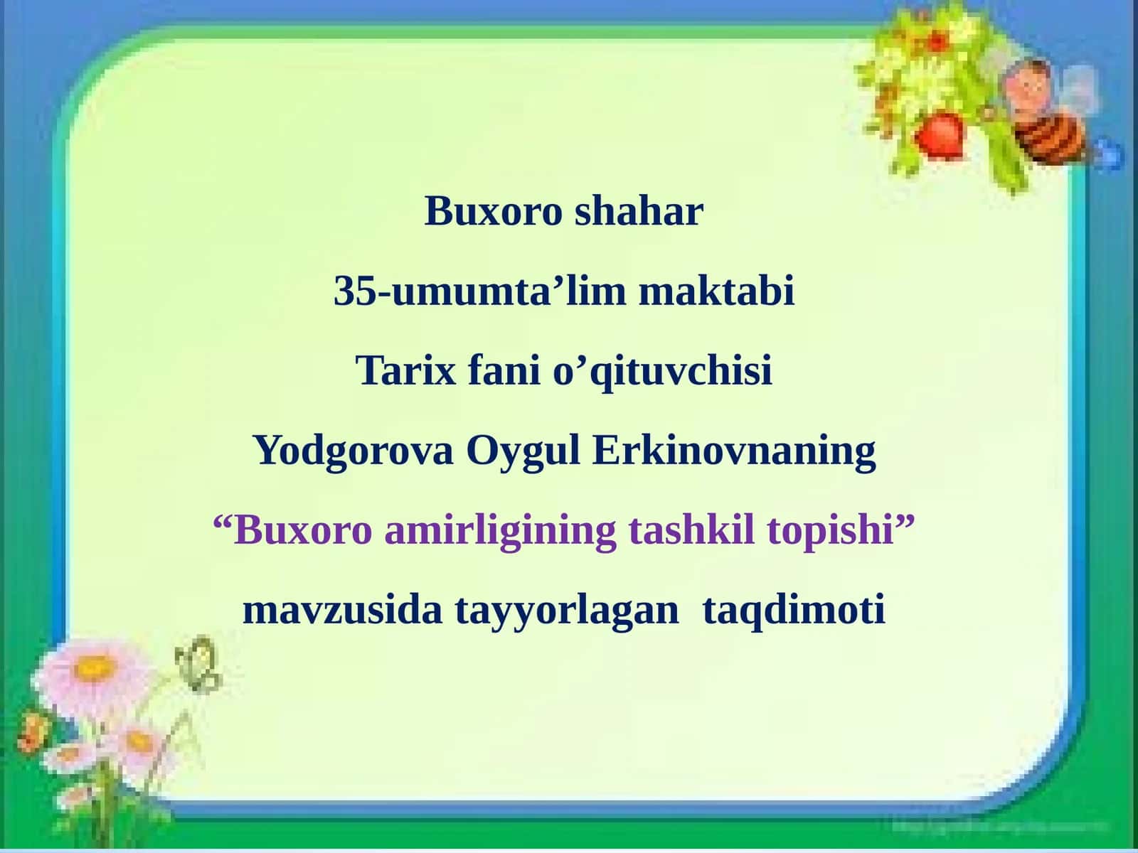 Buxoro amirligining tashkil topishi