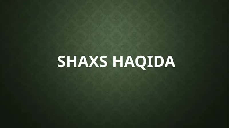 Shaxs haqida