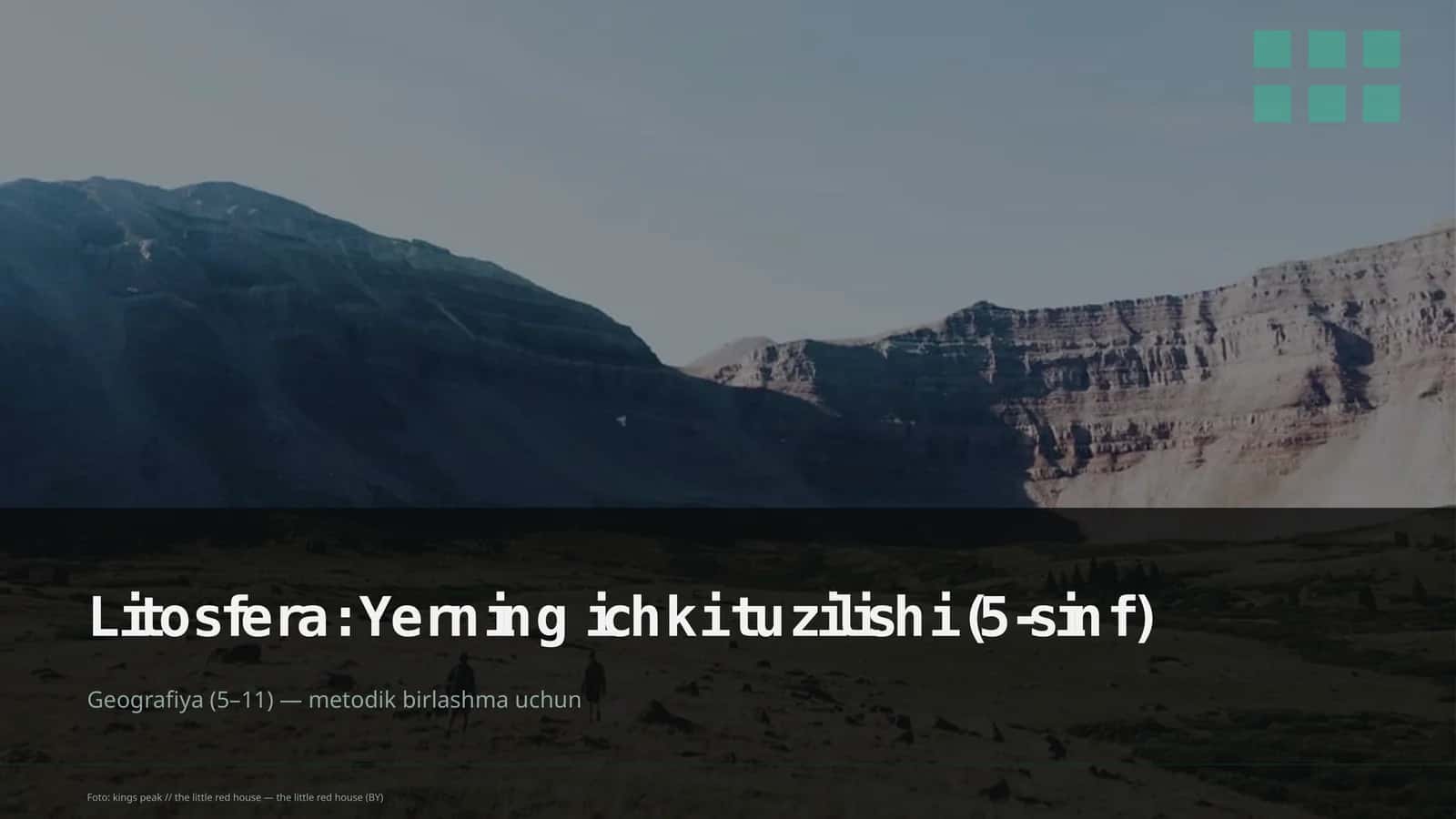 Litosfera: Yerning ichki tuzilishi (5-sinf)