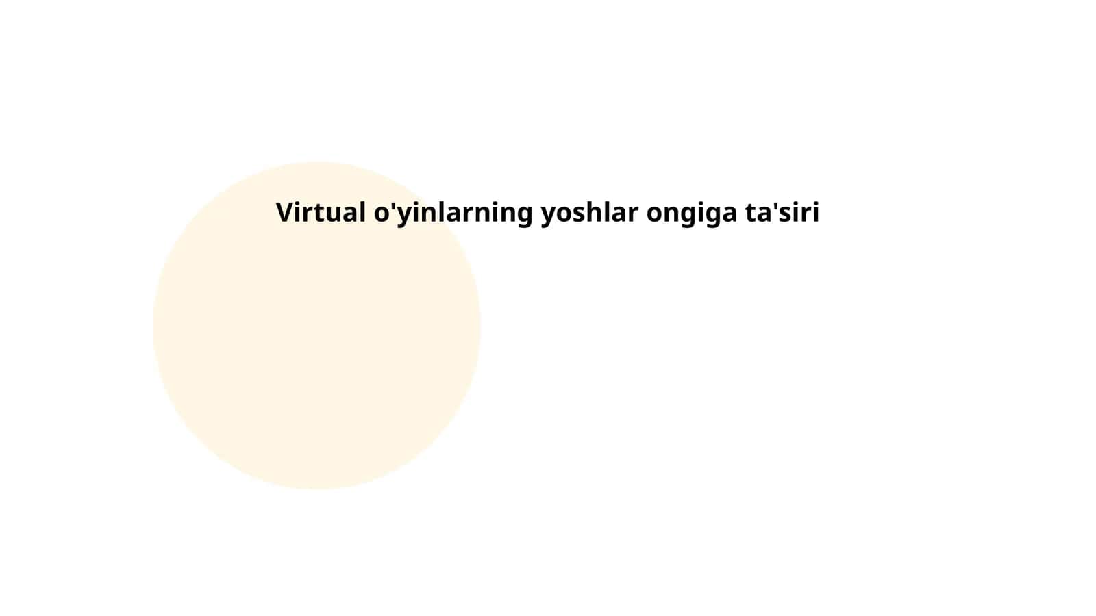 Virtual o'yinlarning yoshlar ongiga ta'siri