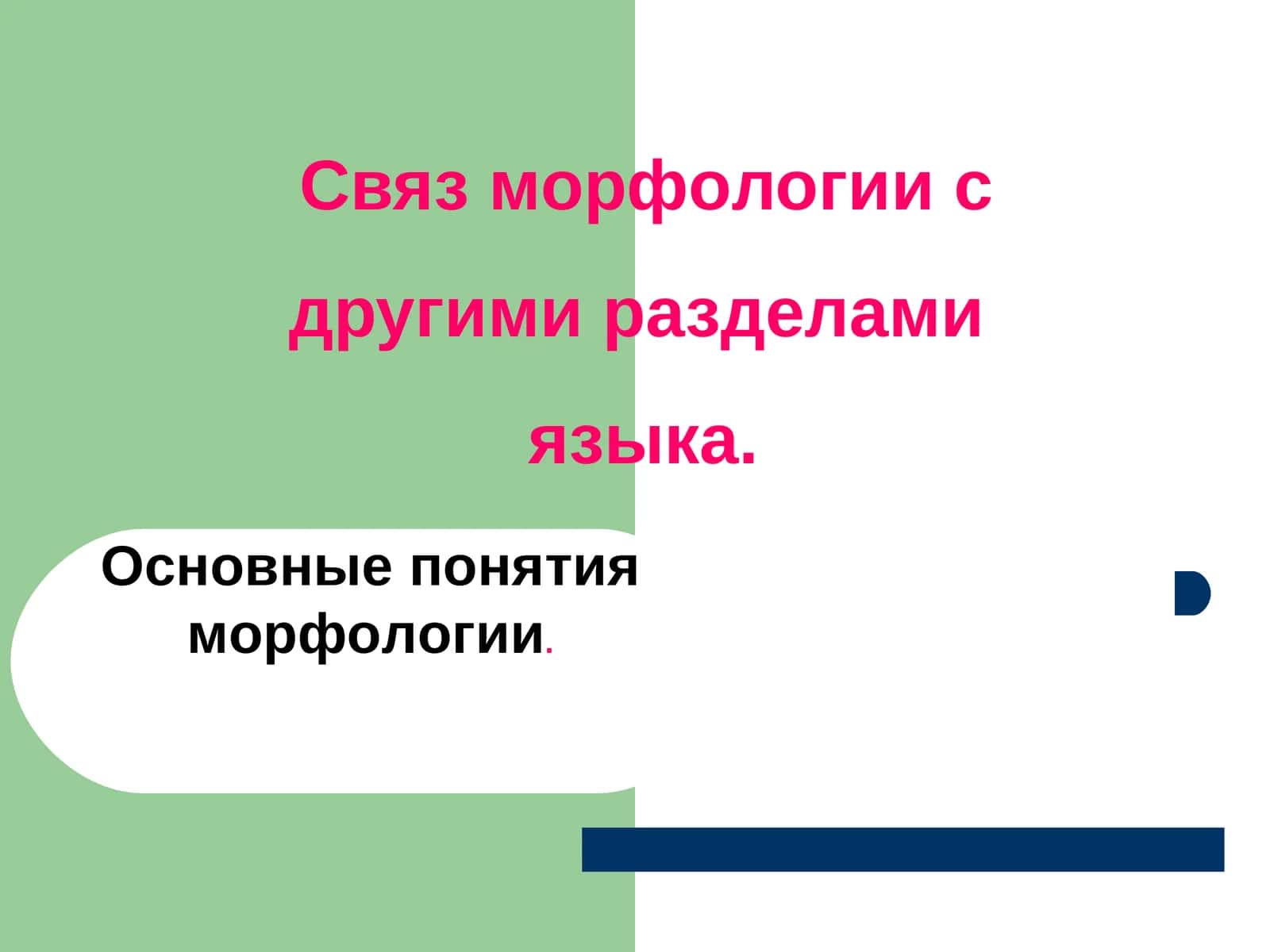 Основныепонятияморфологии