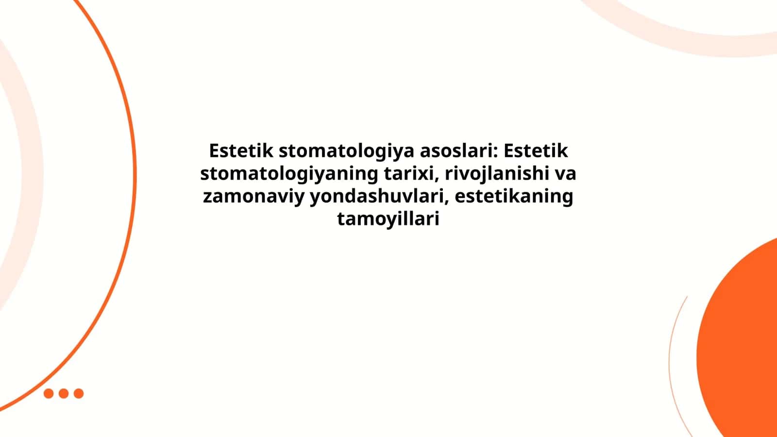 Estetik stomatologiya asoslari