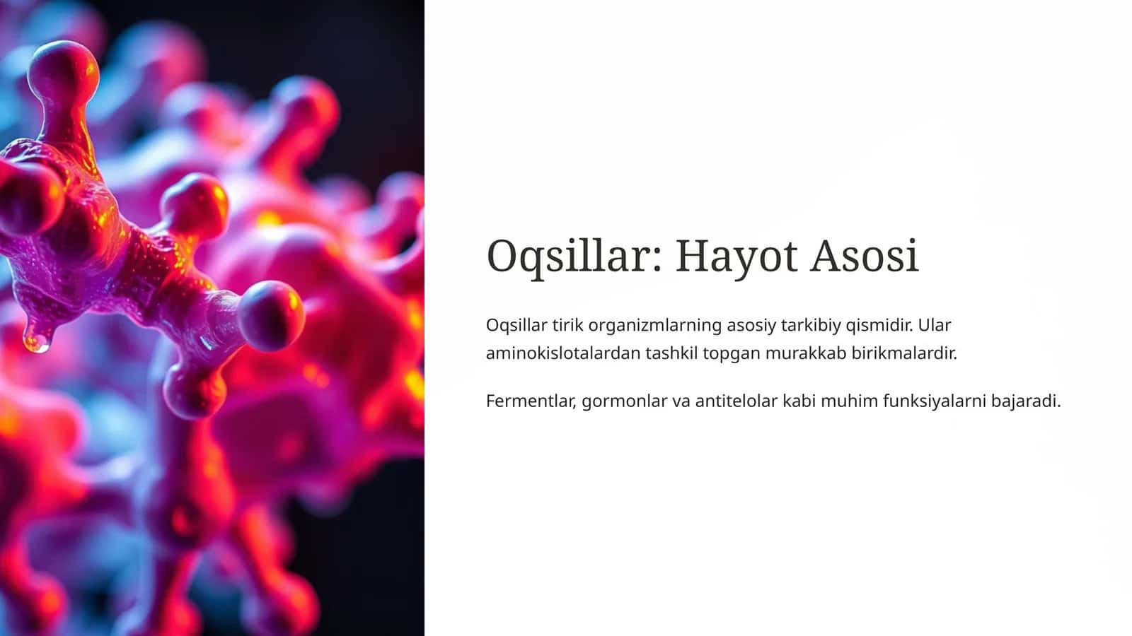 Oqsillar: Hayot Asosi