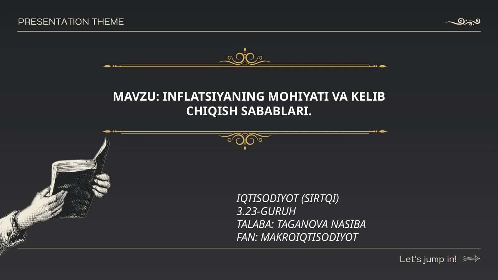 INFLATSIYANING MOHIYATI VA KELIB CHIQISH SABABLARI