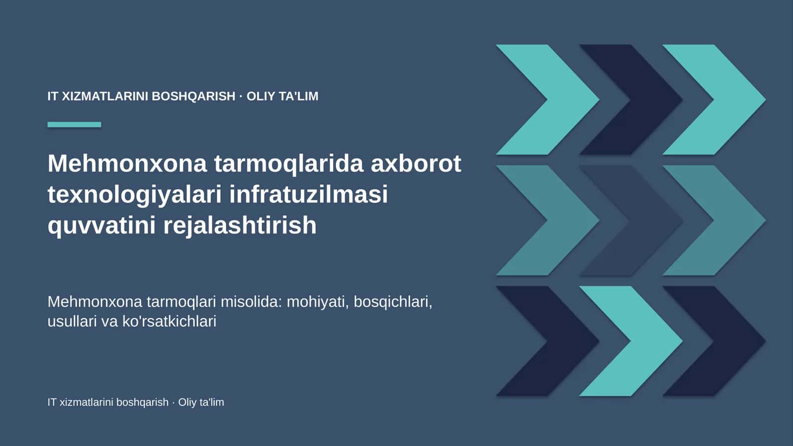 mehmonxona tarmoqlarida axborot texnologiyalari infratuzilmasi quvvatini rejalashtirish 9791
