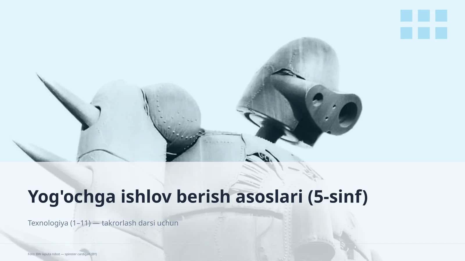 Yog'ochga ishlov berish asoslari (5-sinf)