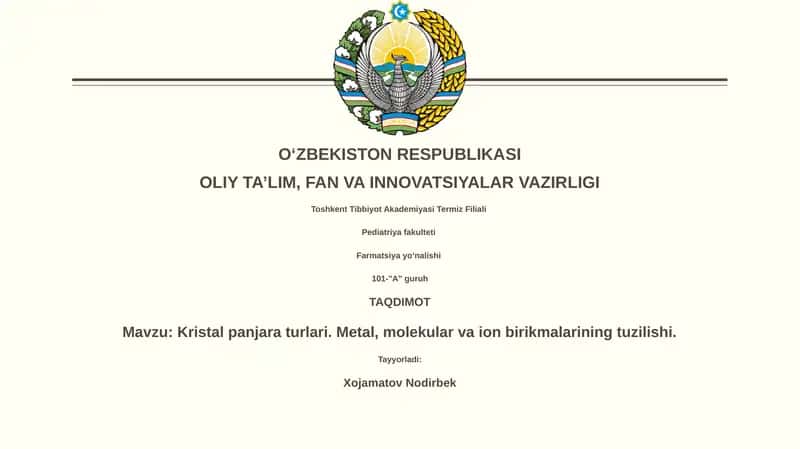 Kristal panjara turlari