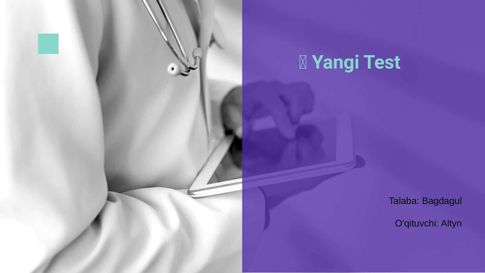 💠 Yangi Test