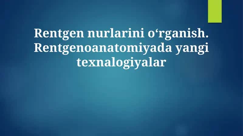Rentgen nurlari