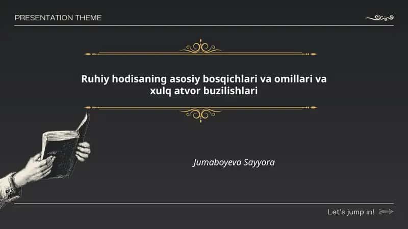 Ruhiy hodisaning asosiy bosqichlari va omillari va xulq atvor buzilishlari