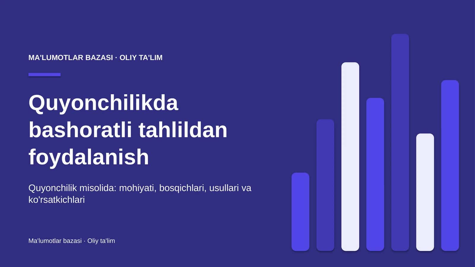 Quyonchilikda bashoratli tahlildan foydalanish