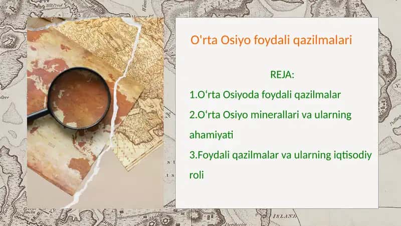 O'rta Osiyo foydali qazilmalari