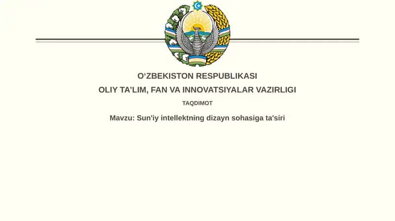 Sun'iy intellektning dizayn sohasigata'siri
