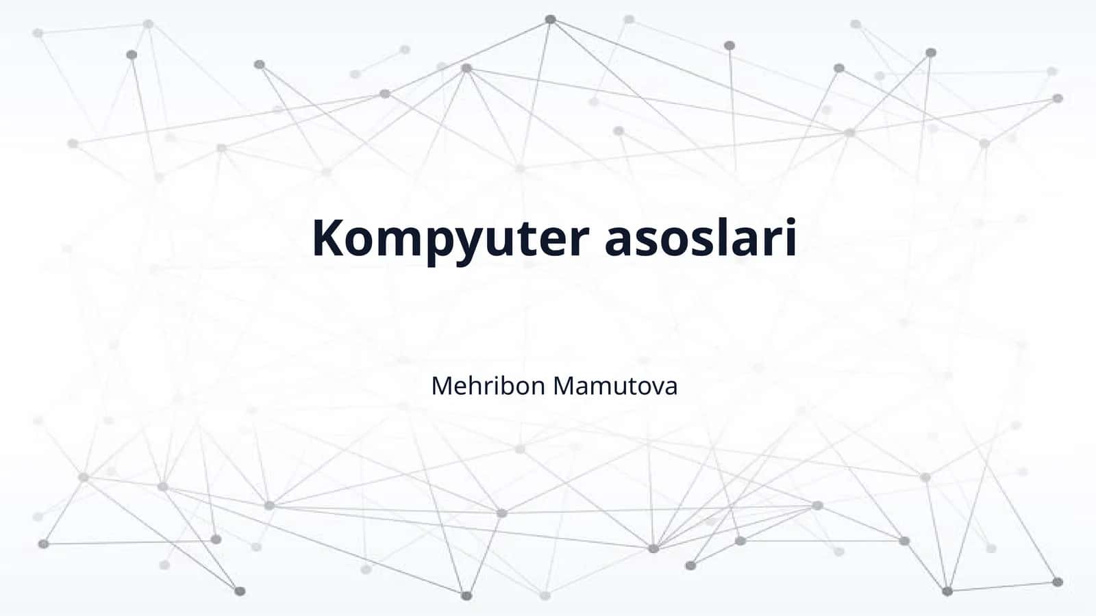 Kompyuter asoslari