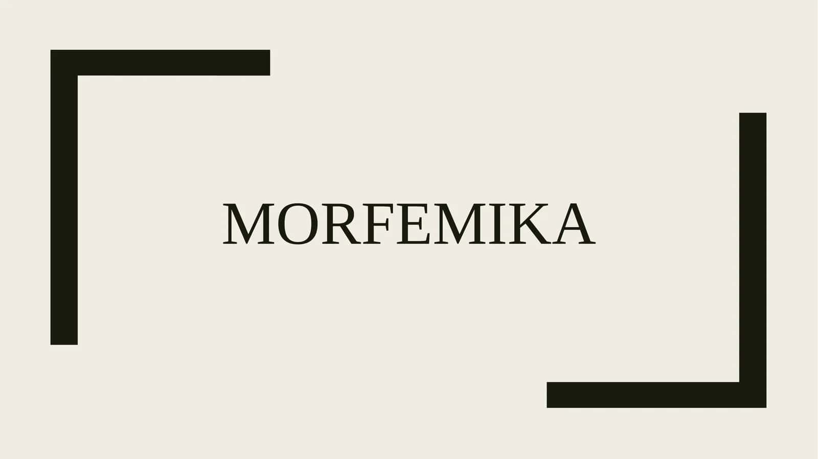 Morfemika
