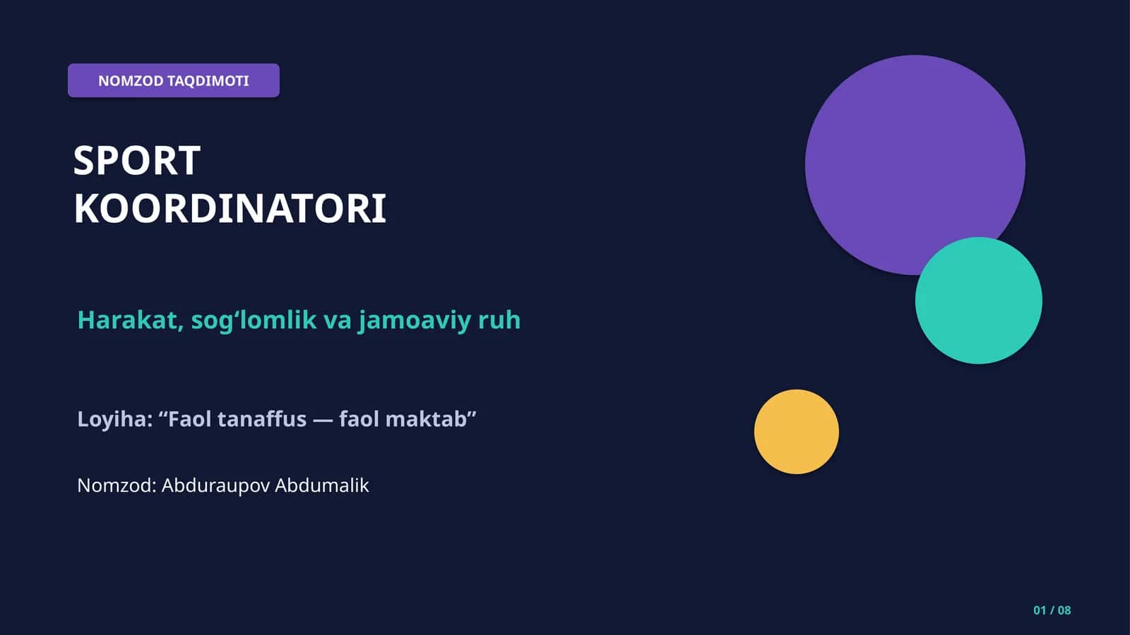 NOMZOD TAQDIMOTI SPORT KOORDINATORI