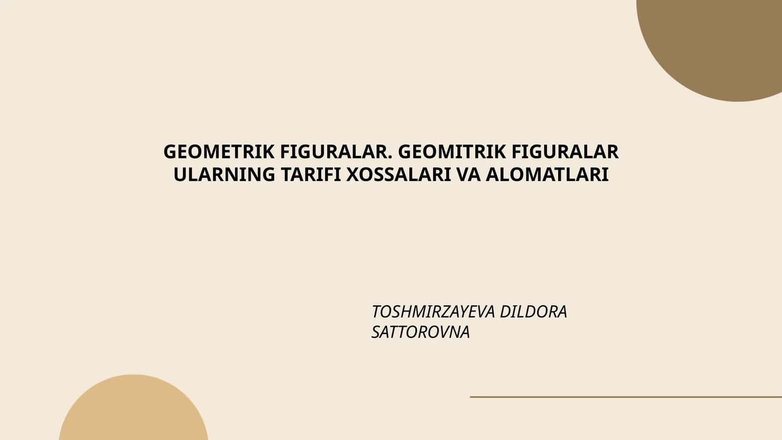 Geometrik figuralar