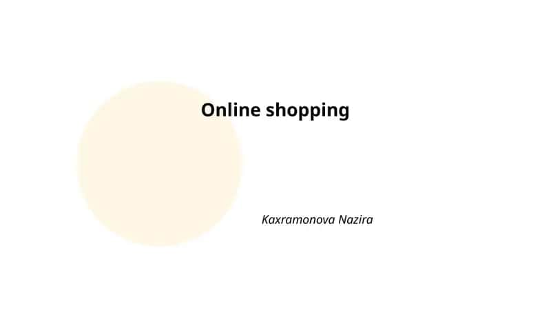 Online shopping