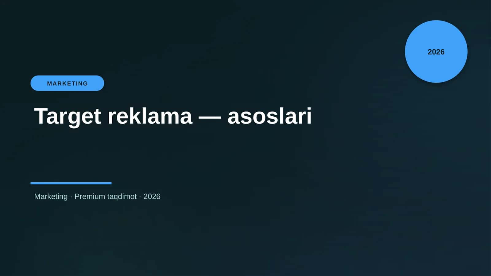 Target reklama — asoslari
