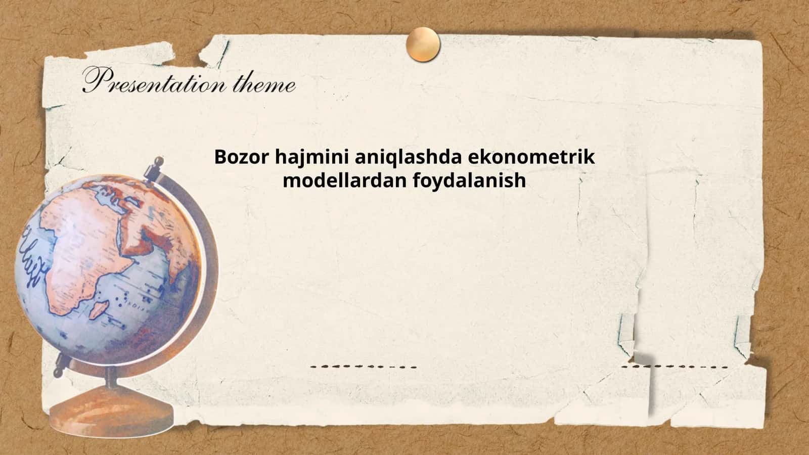 Bozor hajmini aniqlashda ekonometrik modellardan foydalanish