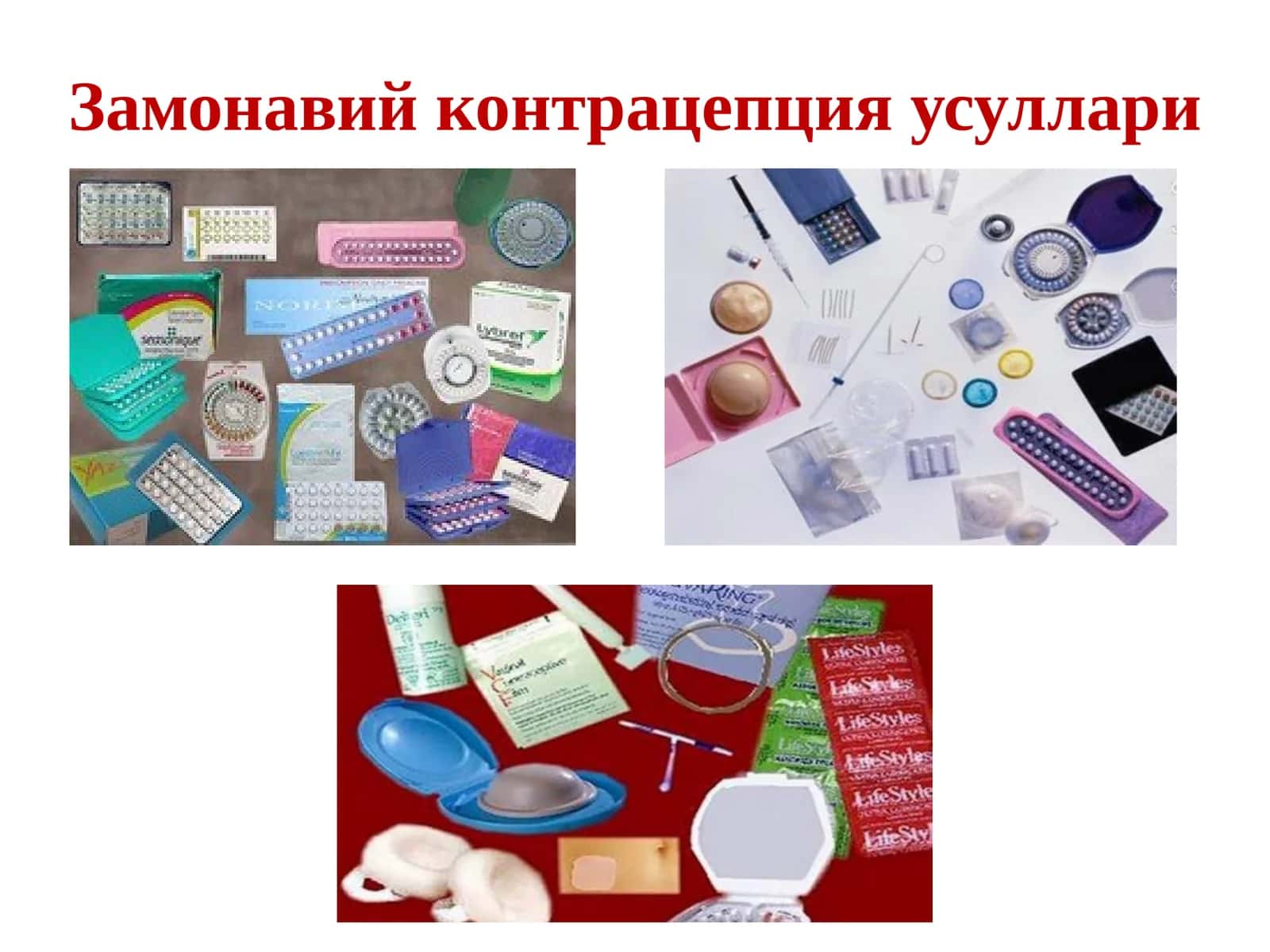Замонавий контрацепция усуллари