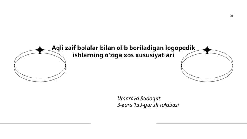 Aqli zaif bolalar bilan olib boriladigan logopedik ishlarning o'ziga xos xususiyatlari