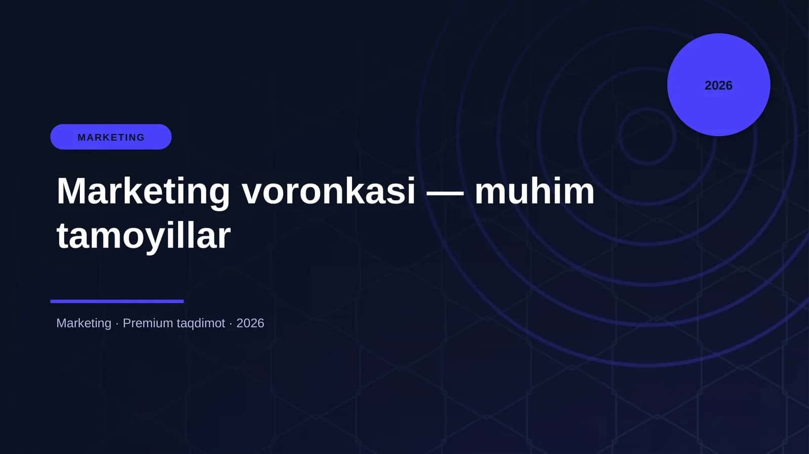 Marketing voronkasi — muhim tamoyillar