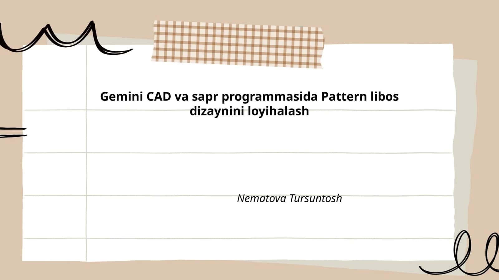 Gemini CAD va sapr programmasida Pattern libos dizaynini loyihalash