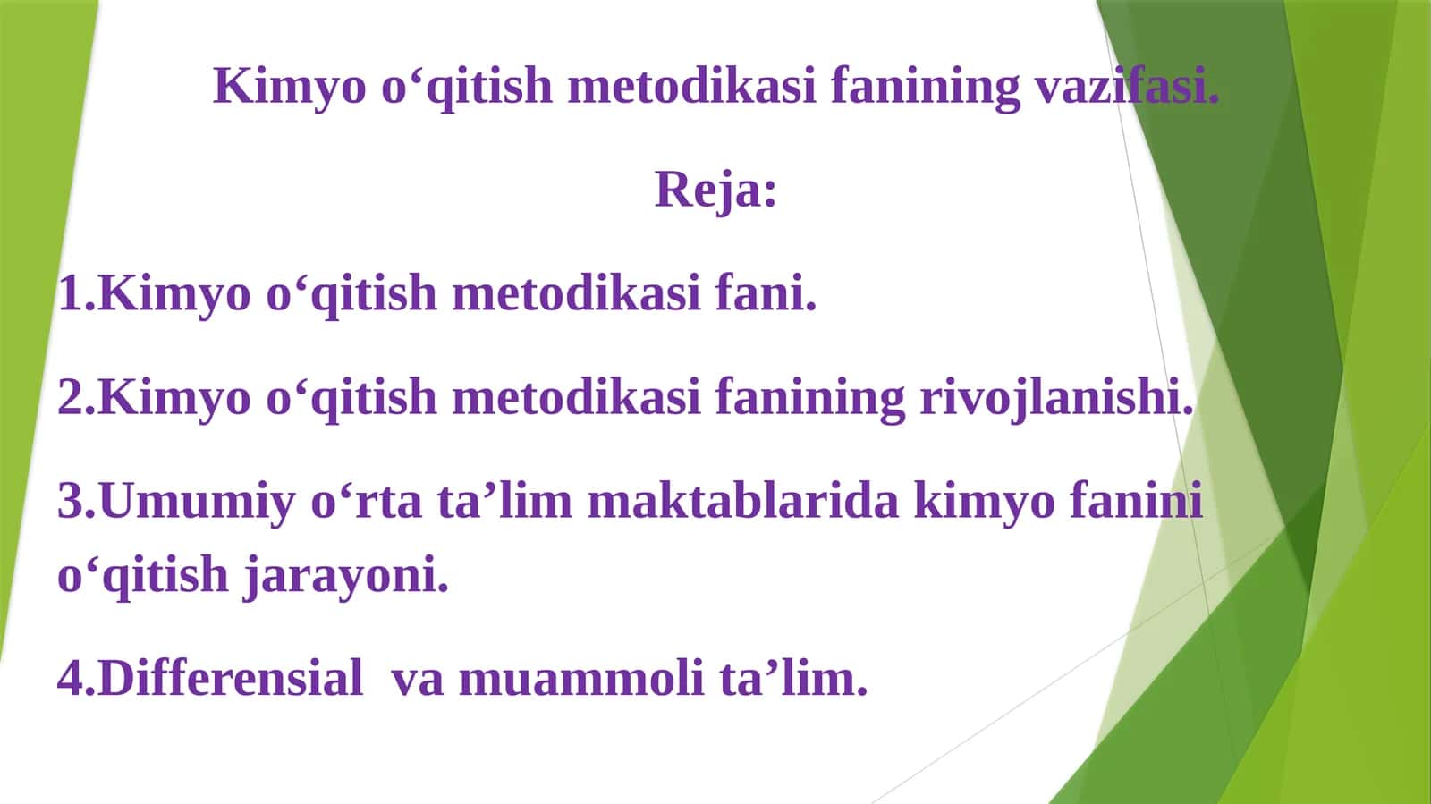Kimyoo‘qitish metodikasi fanining vazifasi