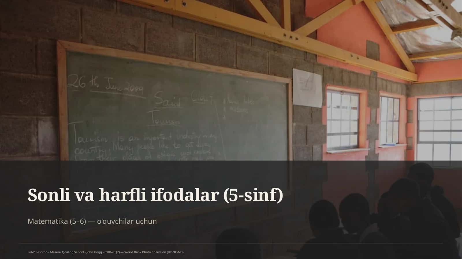 Sonli va harfli ifodalar (5-sinf)