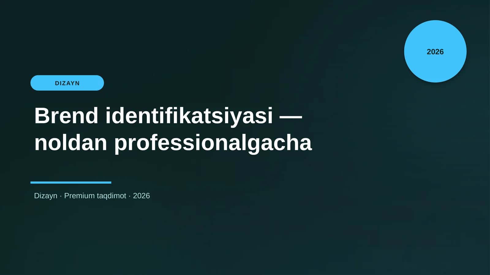 Brend identifikatsiyasi — noldan professionalgacha