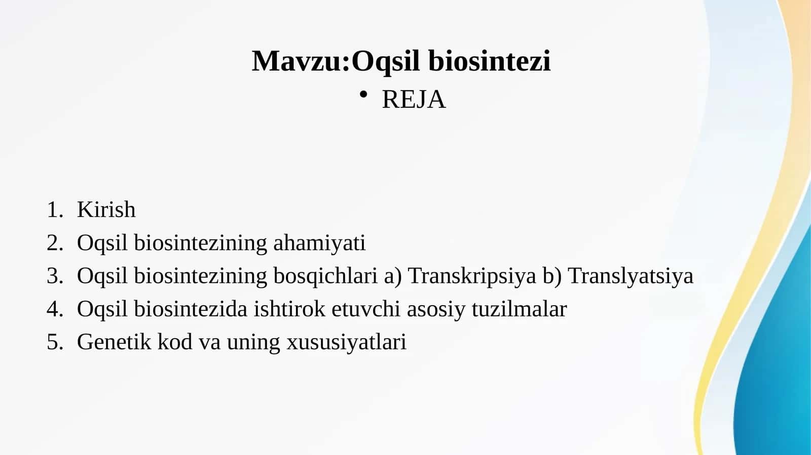 Oqsil biosintezi