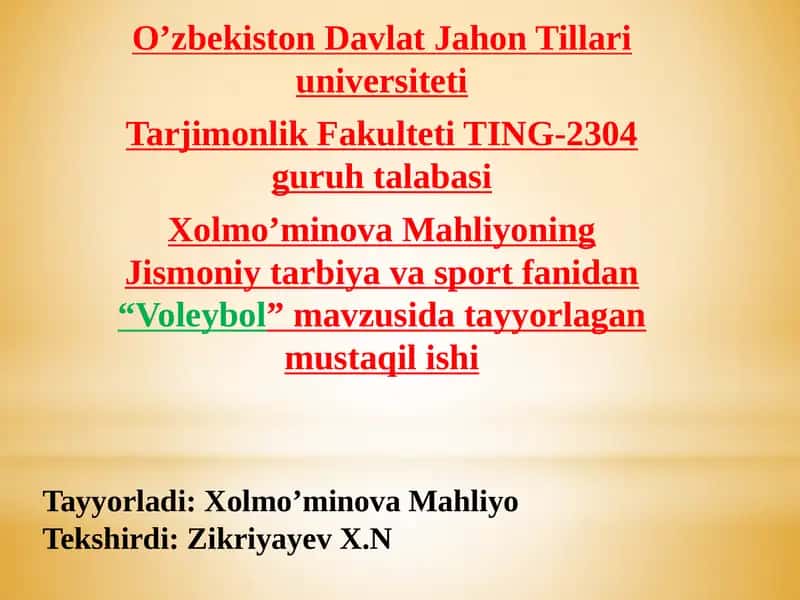 Voleybol