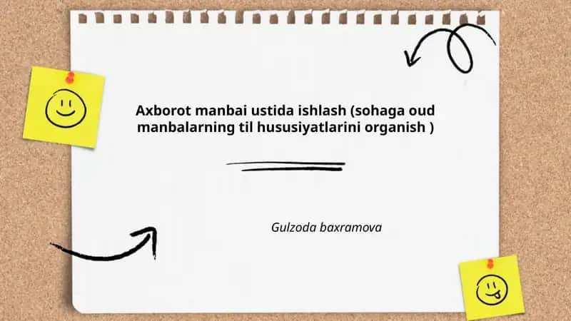 Axborot manbai ustida ishlash