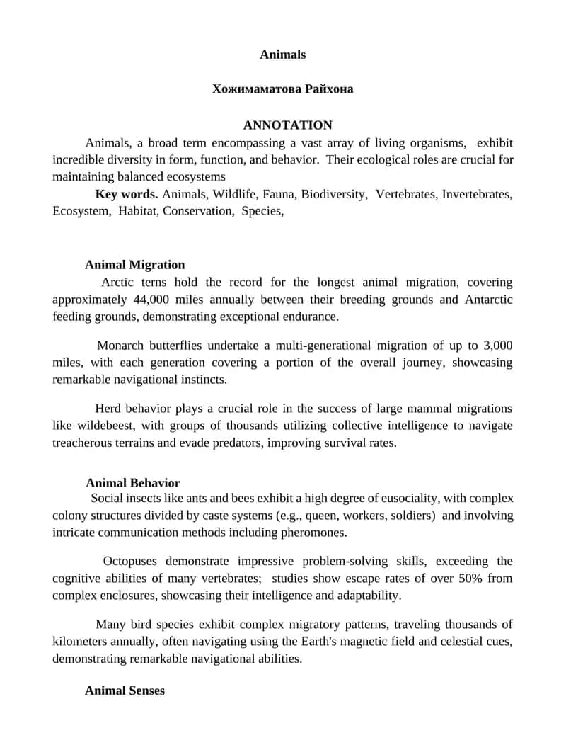Animals
