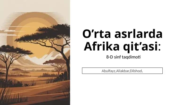 O'rta asrlarda Afrika qit'asi