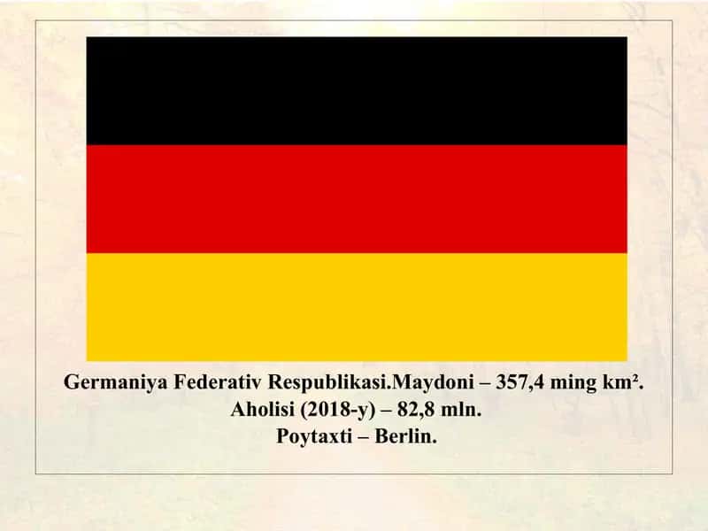 Germaniya Federativ Respublika­si.Taqdimot