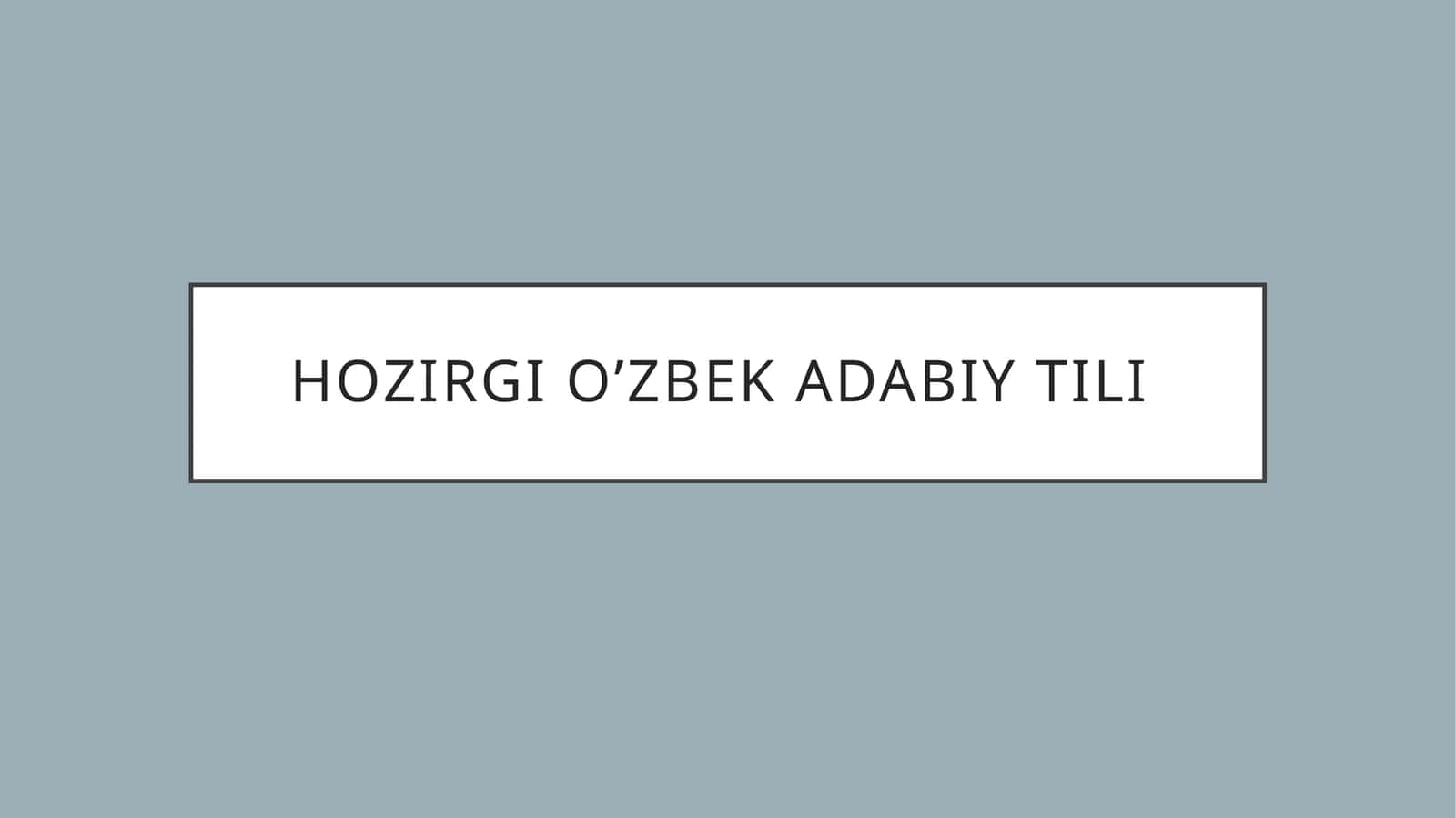Fe’l so’z turkimiga doir mashqlar ustida ishlash