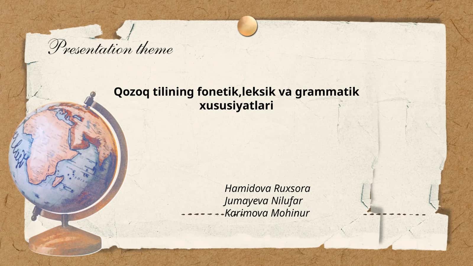Qozoq tilining fonetik, leksik va grammatik xususiyatlari