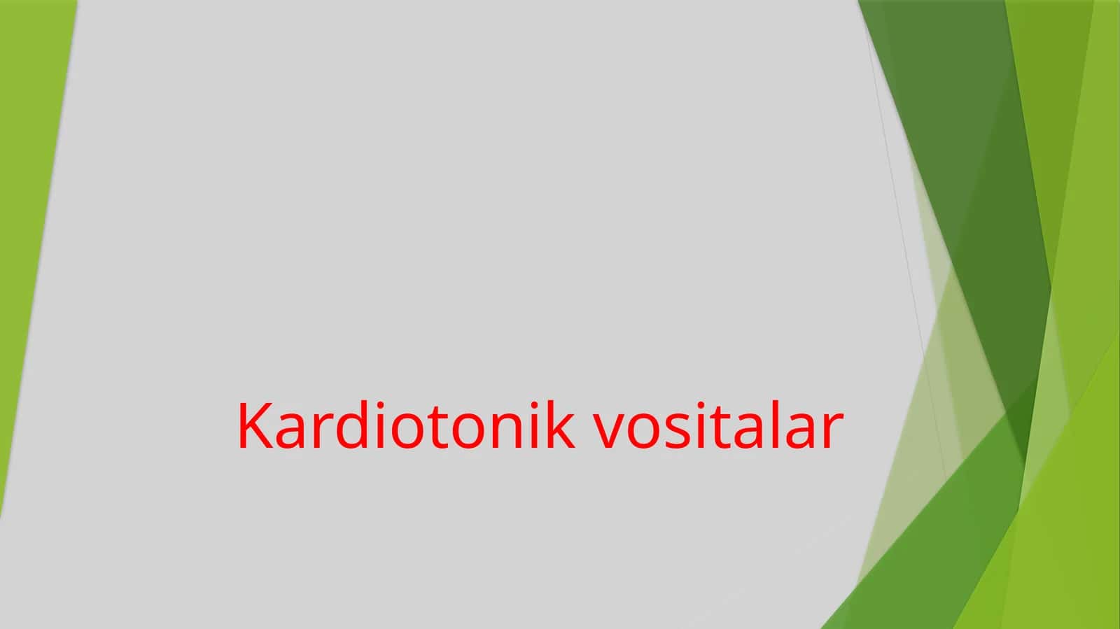 Kardiotonik vositalar