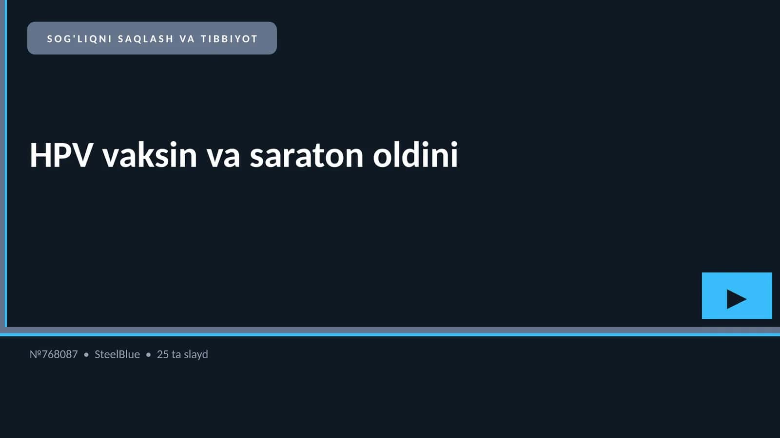 HPV vaksin va saraton oldini