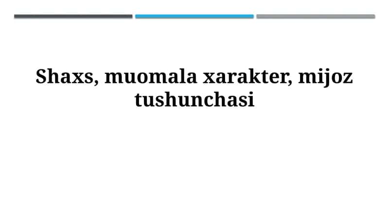 Shaxsiyat va Muloqot Psixologiyasi