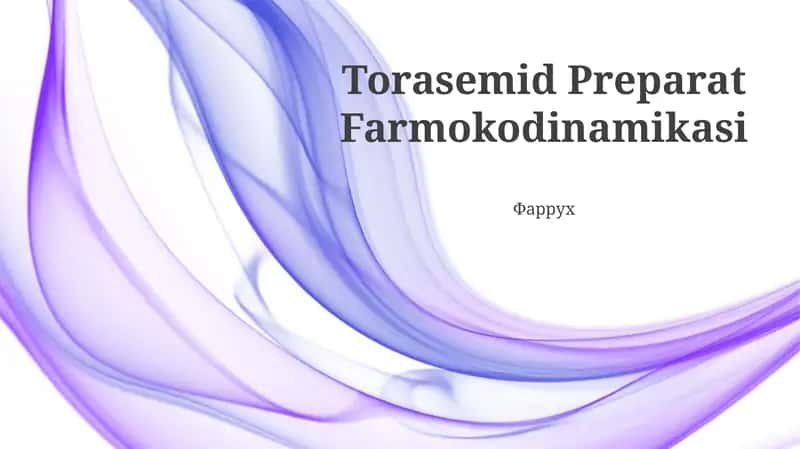 Torasemid Preparat Farmokodinamikasi