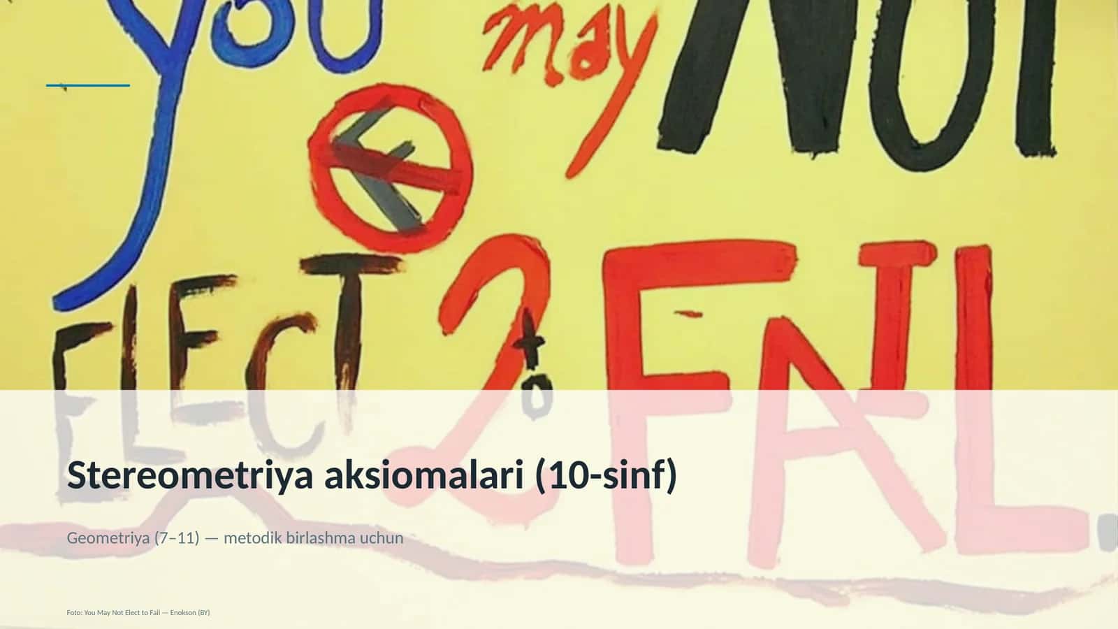 Stereometriya aksiomalari (10-sinf)