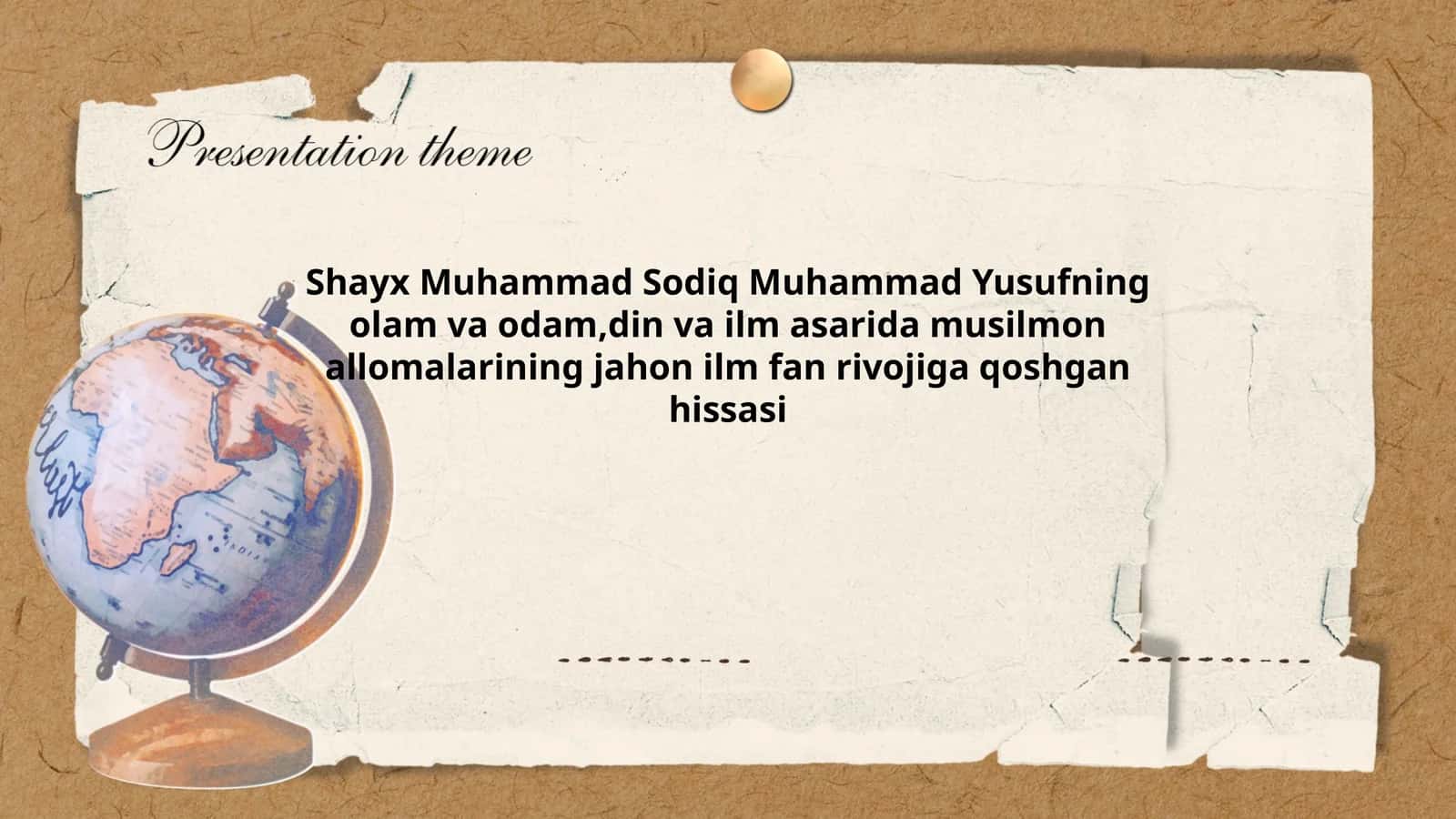 Shayx Muhammad Sodiq Muhammad Yusufning olam va odam,din va ilm asarida musilmon allomalarining jahon ilm fan rivojiga qoshgan hissasi