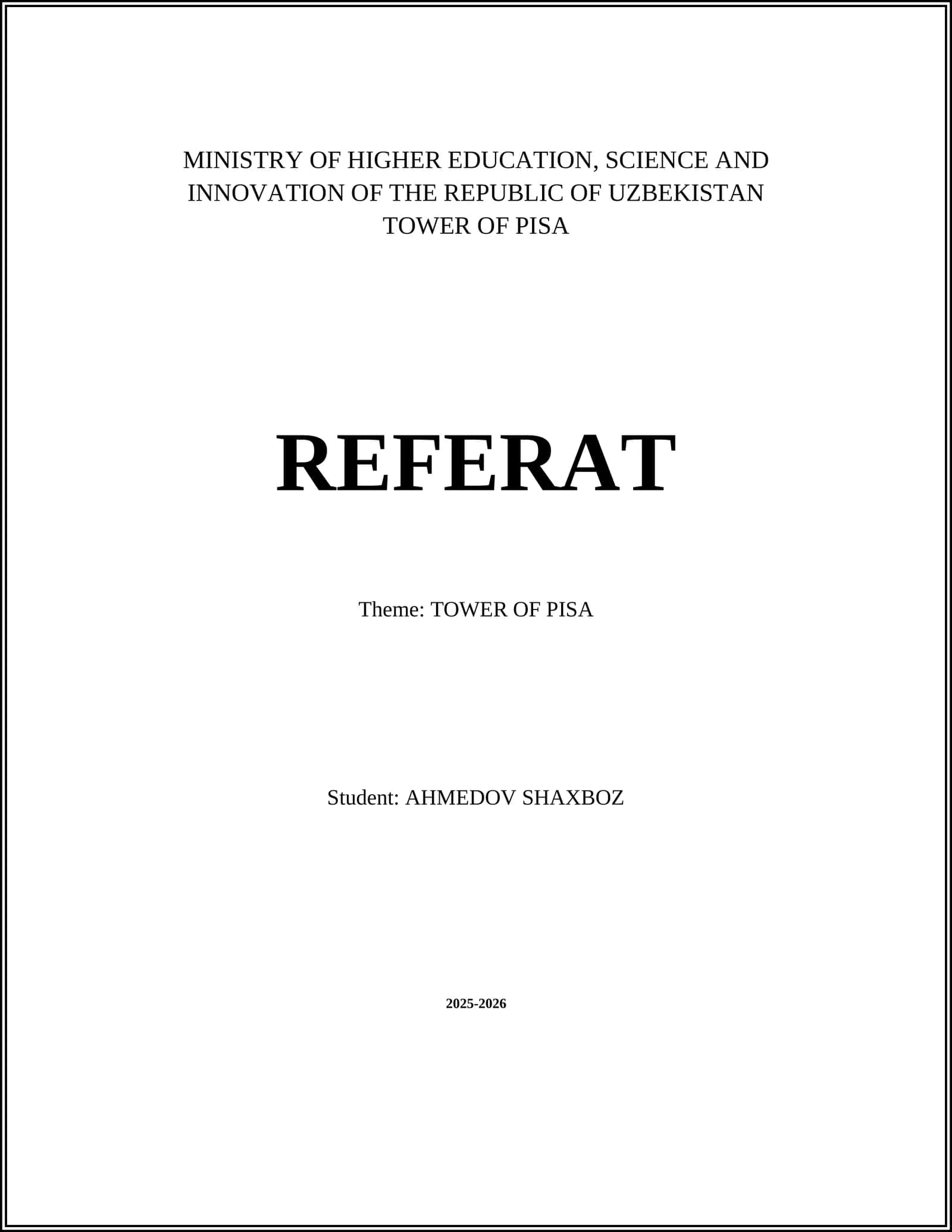 TOWER OF PISA
