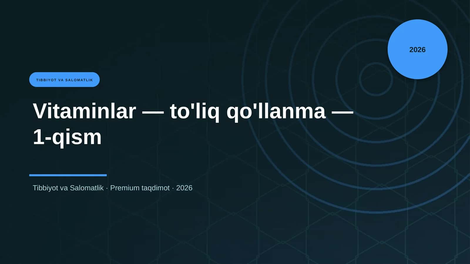 Vitaminlar — to'liq qo'llanma — 1-qism