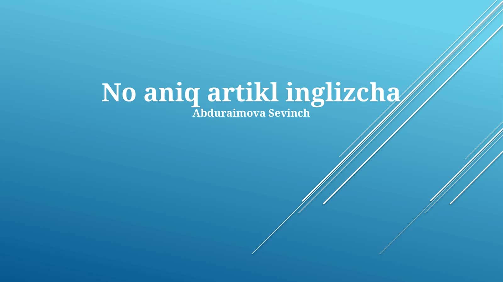 Aniq artikl inglizcha